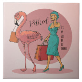 Det är mitt jobb att köpa Rosa Flamingo Kakelplatta