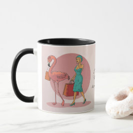 Det är mitt jobb att köpa Rosa Flamingo Mugg