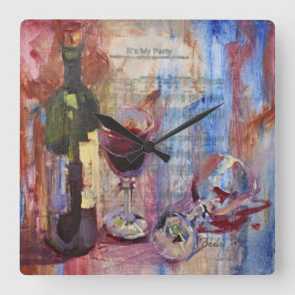 Det är mitt party fyrkantig klocka