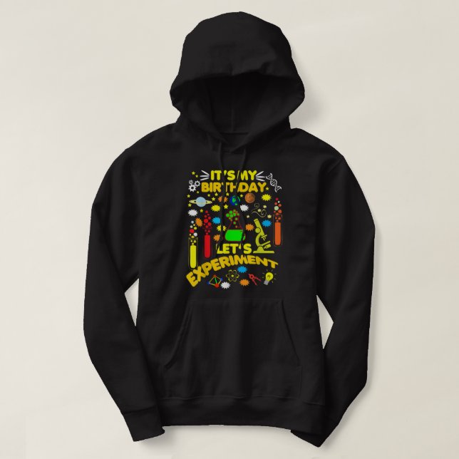 Det är mitt Temaparty för födelsedagsvetenskap som Hoodie (Design framsida)
