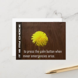 "Det är mitt val" Motiveringsbekräftelse Vykort