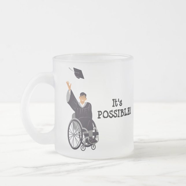 DET ÄR MÖJLIGT FROSTAD GLASMUGG (Vänster)