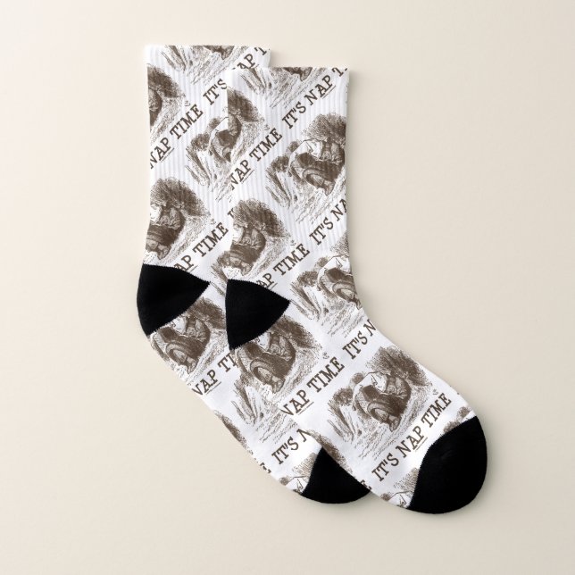 Det är Nap Time Sleeping Snoring Red Kung Wonderla Strumpor (Par)