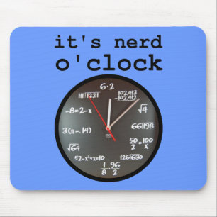 Det är Nerd O'Clock Rolig Klocka Musmatta Mus Pad