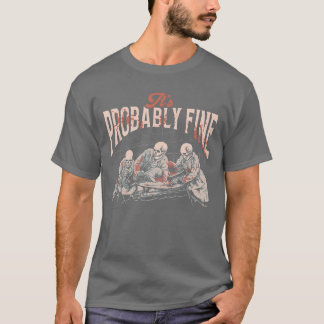 Det är nog bra Skelett retro-gåva T Shirt