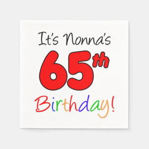 Det är Nonnas 65e Birthday Roligt Napkins Pappersservett