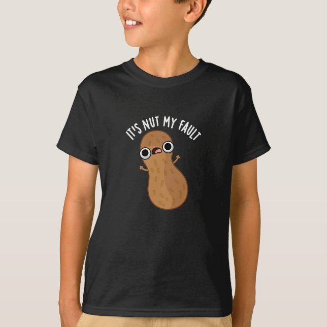 Det är Nöt mitt fel, Peanut Pun Mörk BG T Shirt (Framsida)