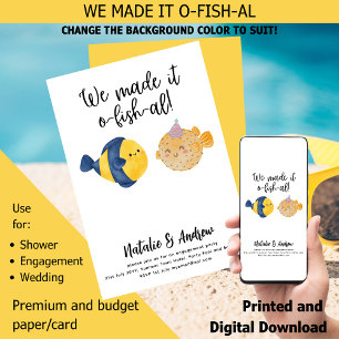 Det är O-FISH-AL Funny Cute Summer Möhippa Inbjudningar