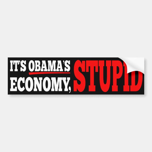 Det är Obamas den dumma svart bildekalet för Bildekal (Framsidan)