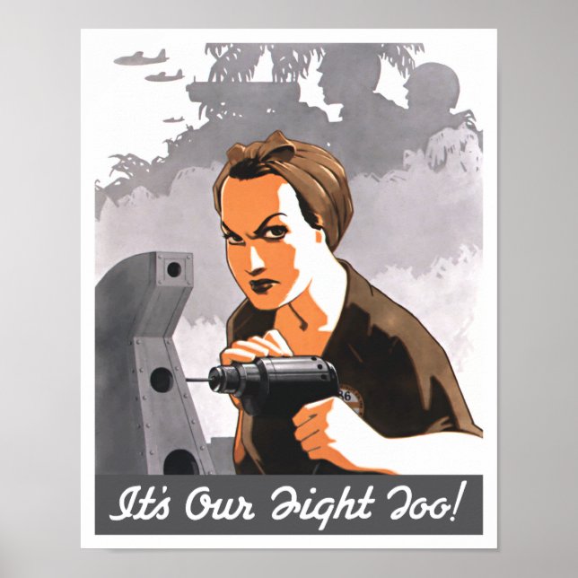 Det är också vår kamp - Rosie the Riveter Poster (Framsidan)