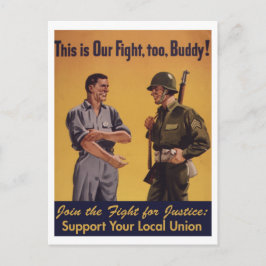 Det är också vår kamp! Vykort för ProUnion