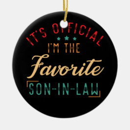 Det är Officiell att jag är den favoritsvärson Julgransprydnad Keramik