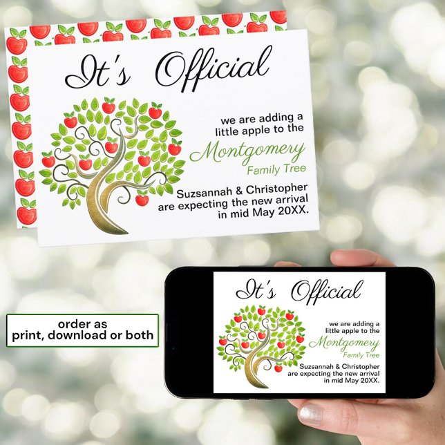 Det är Officiell att vi förväntar oss Apple Träd-m Meddelande (announcement print and download views)