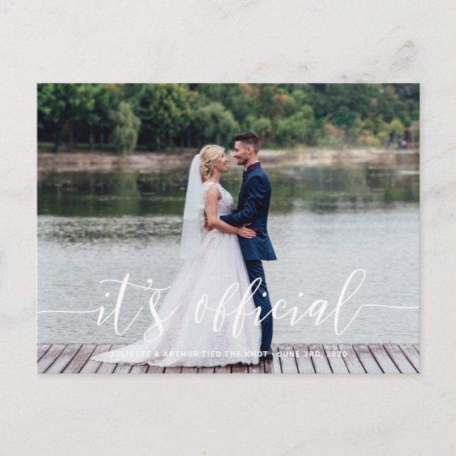 Det är Officiell Bröllop-meddelande vykort (Framsida)