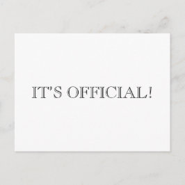 Det är Officiell! Modern östlig kungörelse i Bröll Meddelande Vykort