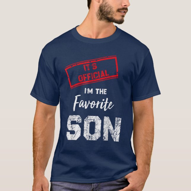 Det är officiellt att jag är favoritsonen t shirt (Framsida)