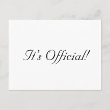 Det är officiellt! Rustik enkel bröllopsannons