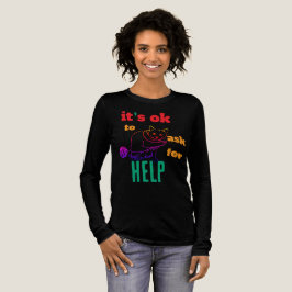 Det är OK att be om hjälp Katt T-Shirt | Söt Inspi