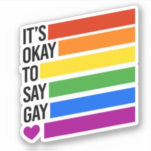 Det är ok att säga gay klistermärken