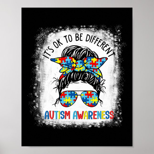 Det är ok att vara annorlunda Autism Acceptans Mes Poster (Framsidan)