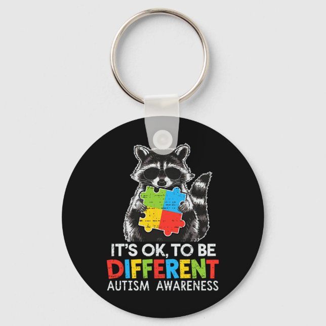 Det är ok att vara annorlunda Autism Acceptans Söt Nyckelring (Framsida)
