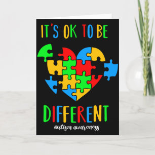 Det är ok att vara annorlunda Autism Medvetenhet M Kort