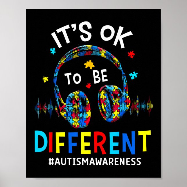 Det är ok att vara annorlunda Cool Autism Acceptan Poster (Framsidan)