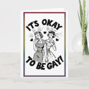 Det är OK att vara gay!! Pride- gratulationskort Kort