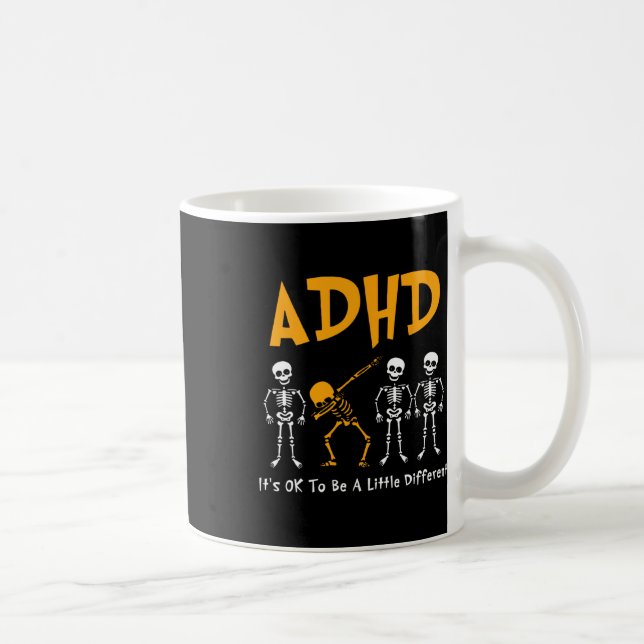 Det är ok att vara lite annorlunda ADHD-medvetenhe Kaffemugg (Höger)