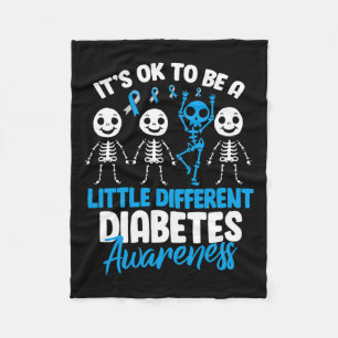 Det är ok att vara lite annorlunda Diabetesmedvete Fleecefilt