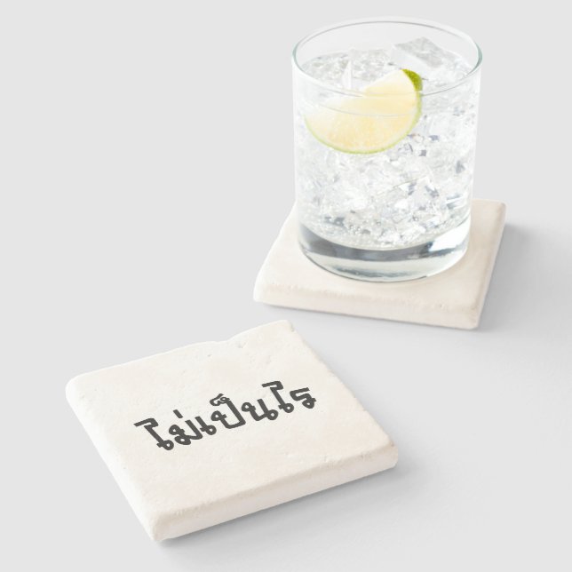 Det är OK ♦ Mai Pen Rai på thailändska språkskript Stenunderlägg (Sidan)