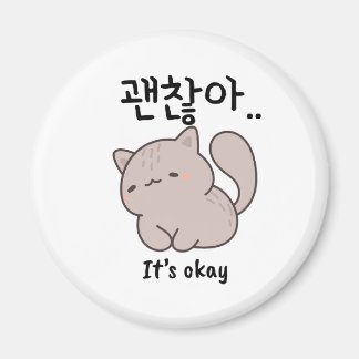 Det är Okay Koreansk Kattmagnet Magnet