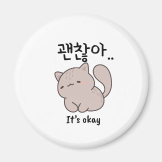 Det är Okay Koreansk Kattmagnet Magnet