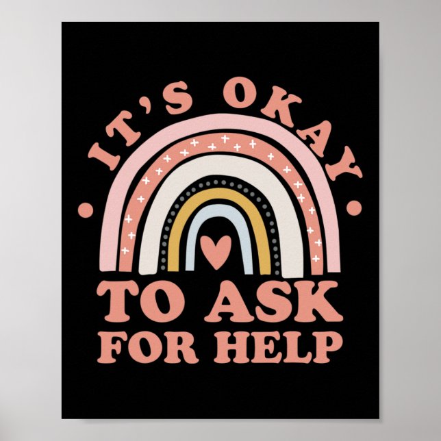 Det är okej att be om hjälp - psykisk hälsa poster (Framsidan)