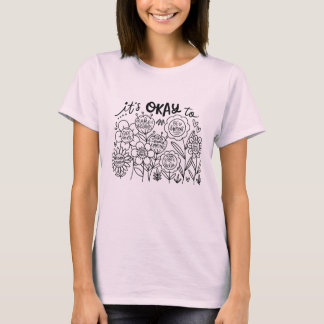 Det är okej att boho blommig t shirt