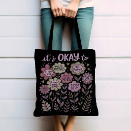 Det är okej att Boho Blommigt Tygkasse