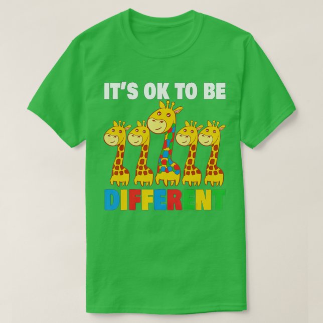 Det är okej att ge en annan autismmedvetenhet t shirt (Design framsida)
