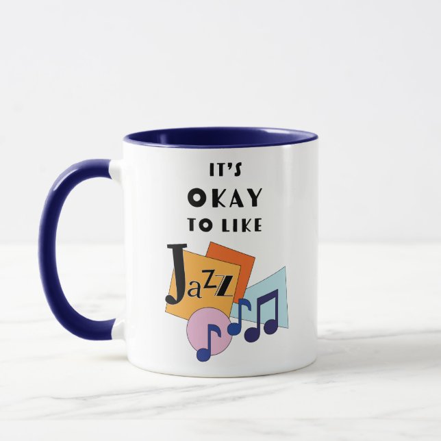 Det är okej att gilla Jazz V.2 Mugg (Vänster)