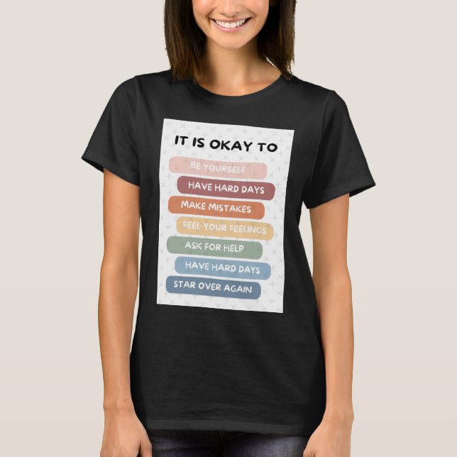 Det är okej att göra digitaldesign t shirt (Framsida)