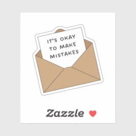 Det är okej att göra misstag klistermärken