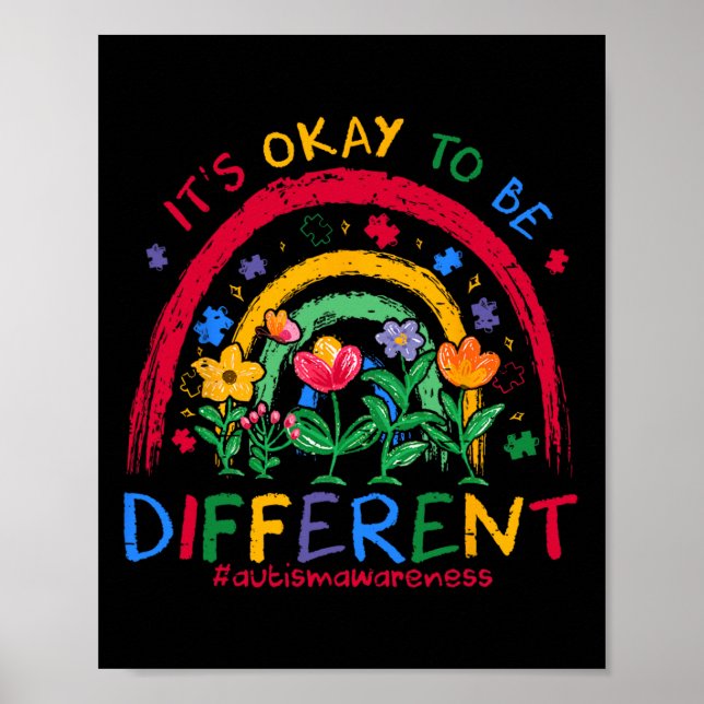 Det är okej att ha en annan medvetenhet om regnbåg poster (Framsidan)