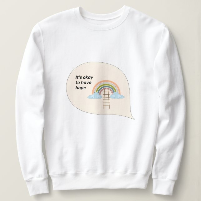 "Det är okej att ha Hope Rainbow T-Shirt Design" (Design framsida)