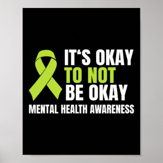 Det är okej att inte må bra Mental hälsa bandana  Poster