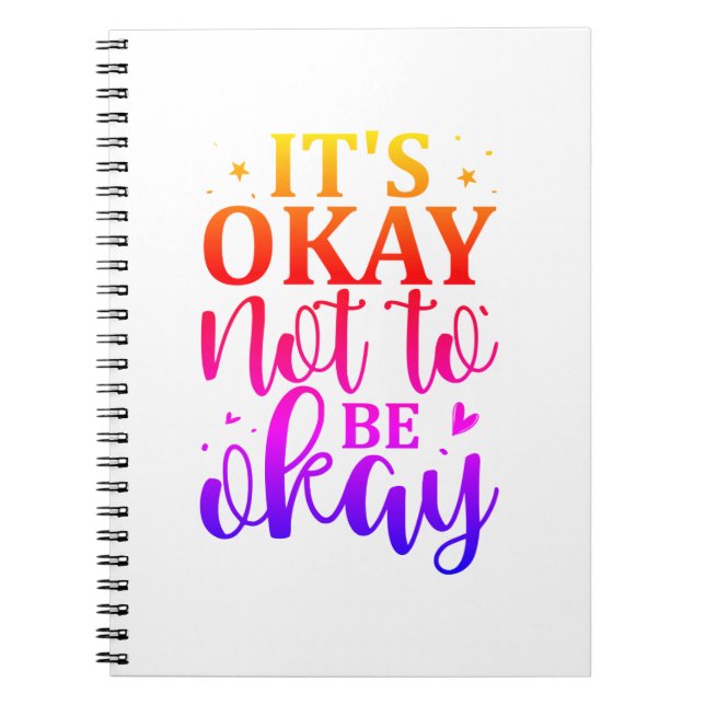 Det är okej att inte vara okej anteckningsbok (Framsidan)