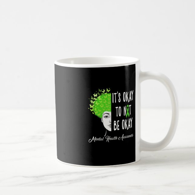 Det är okej att inte vara okej Fjäril Mental hälsa Kaffemugg (Höger)