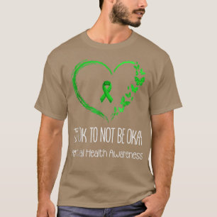 Det är okej att inte vara okej fjärilar för psykis t shirt