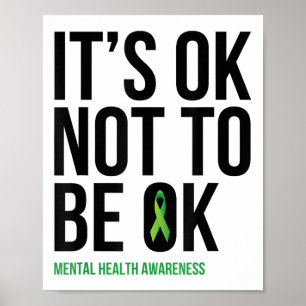 Det är okej att inte vara okej - Mental Health Awa Poster
