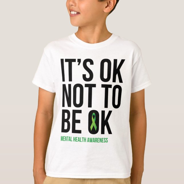 Det är okej att inte vara okej - Mental Health Awa T Shirt (Framsida)
