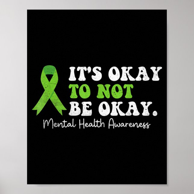Det är okej att inte vara okej Mental Health Aware Poster (Framsidan)