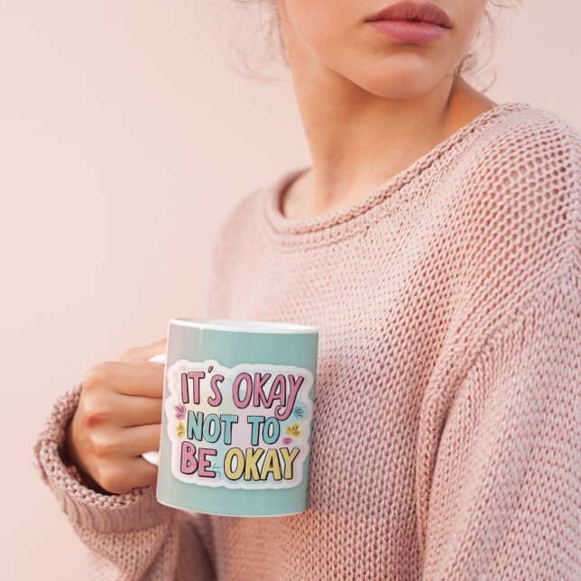 Det är okej att inte vara okej Mugg (Go easy on yourself with this, "It's okay not to be okay" mug! )